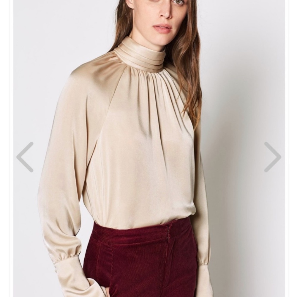 Joie gold omara blouse size 0